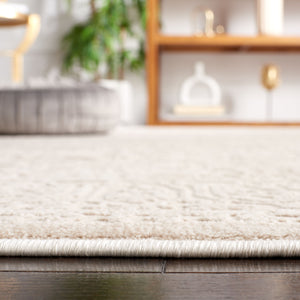 Safavieh Reflection Elegant Round Area Rug - Timeless Floral Motif, Plush Comfort, Perfect For Any Decor Creme ,Ivory 60% Polyester,40% Polypropylene Rft670d-218