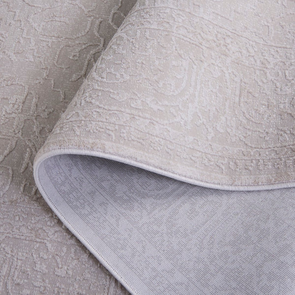 Safavieh Reflection Runner Rug - Elegant Power Loomed Design For Hallways, Crafted In Turkey For Timeless Style Creme ,Ivory 60% Polyester,40% Polypropylene Rft670d-10sq