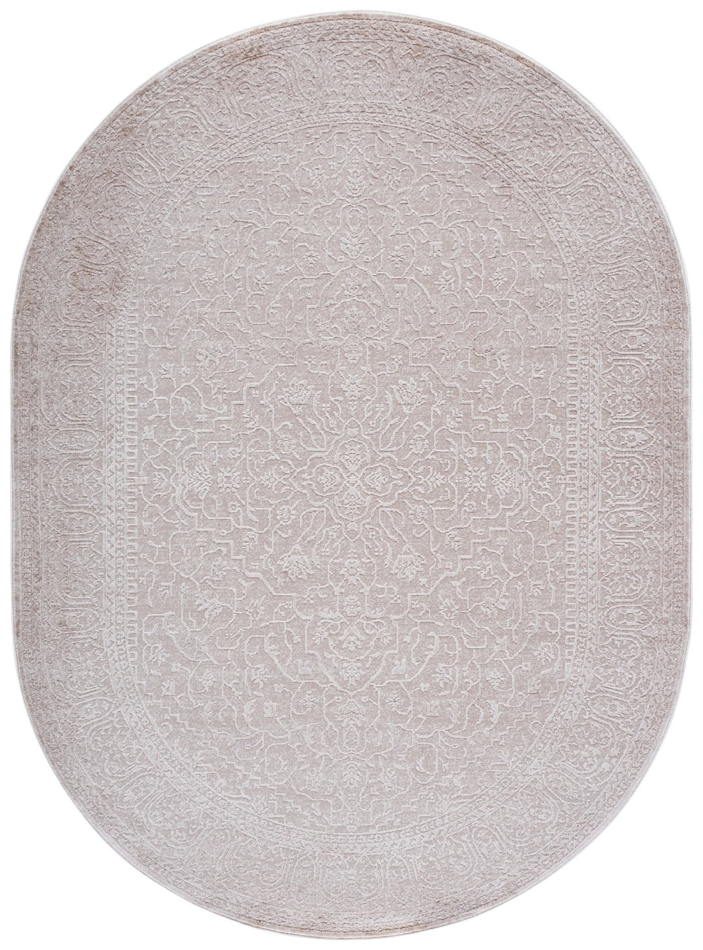 Safavieh Reflection Runner Rug - Elegant Power Loomed Design For Hallways, Crafted In Turkey For Timeless Style Creme ,Ivory 60% Polyester,40% Polypropylene Rft670d-10sq