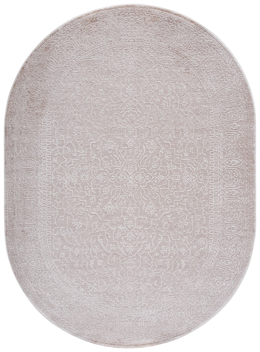 Safavieh Reflection Elegant 6x8 Ft Cream Ivory Oval Area Rug - Soft, Durable, Traditional Style For Any Decor Creme ,Ivory 60% Polyester,40% Polypropylene Rft670d-68ov