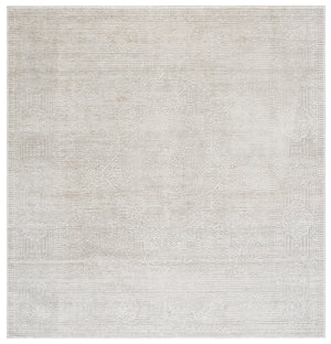 Safavieh Reflection Plush Ivory And White Round Area Rug — Power-Loomed Turkey, Soft Polyester Blend Comfort And Durability 6'-7" x 6'-7" RFT672B-7R