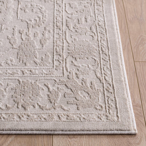 Safavieh Reflection Timeless Round Beige Ivory Area Rug — Low-Profile Power-Loomed Turkish Craftsmanship 6'-7" x 6'-7" RFT674B-7R