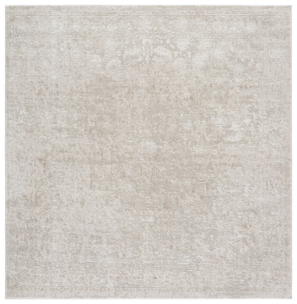 Safavieh Reflection Timeless Round Beige Ivory Area Rug — Low-Profile Power-Loomed Turkish Craftsmanship 6'-7" x 6'-7" RFT674B-7R