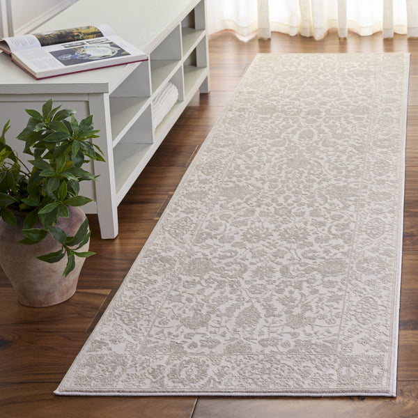 Safavieh Reflection Ivory And White Area Rug — Low-Profile Power-Loomed Turkish Rug For Timeless Elegance And Comfort 4'-0" x 6'-0" RFT676A-4