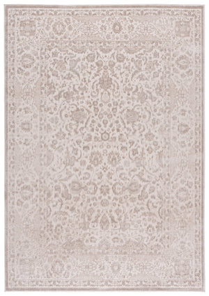 Safavieh Reflection Ivory Round Area Rug — Low-Profile 3/8" Pile, Power-Loomed Turkey, Durable Soft Texture 6'-7" x 6'-7" RFT676A-7R