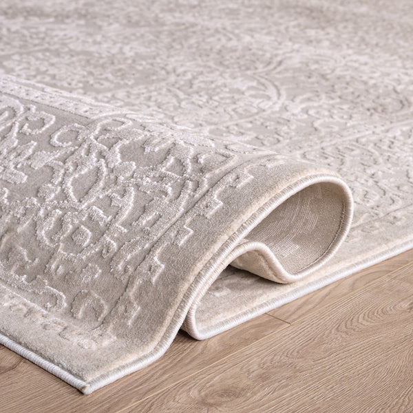 Safavieh Reflection Ivory Beige Square Rug — Low-Profile Power-Loomed Design For Timeless Softness & Durability 6'-7" x 6'-7" RFT678A-7SQ