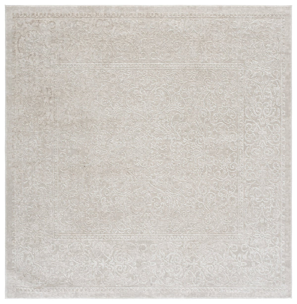 Safavieh Reflection Ivory Beige Square Rug — Low-Profile Power-Loomed Design For Timeless Softness & Durability 6'-7" x 6'-7" RFT678A-7SQ