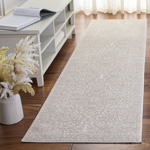 Safavieh Reflection Ivory And White Traditional Area Rug — Low-Profile Power-Loomed Turkish Blend For Living Rooms 5'-1" x 7'-6" RFT682A-5