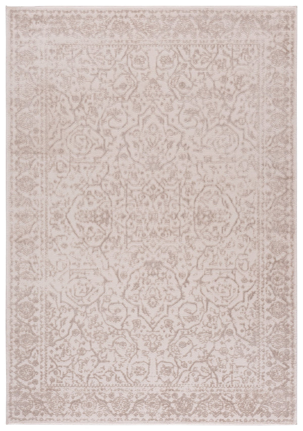 Safavieh Reflection Ivory And White Traditional Area Rug — Low-Profile Power-Loomed Turkish Blend For Living Rooms 5'-1" x 7'-6" RFT682A-5