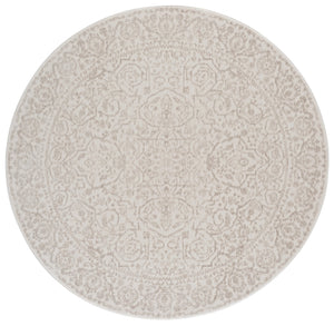 Safavieh Reflection Ivory And White Traditional Area Rug — Low-Profile Power-Loomed Turkish Blend For Living Rooms 5'-1" x 7'-6" RFT682A-5