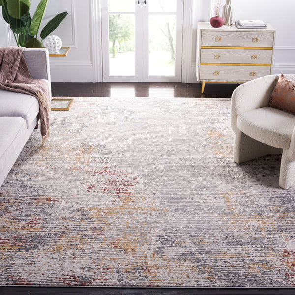 Safavieh Reflection Elegant Power Loomed Area Rug - Soft, Durable Design In Stylish Beige, Blue & Rust Tones Beige ,Blue Rust 80% Polypropylene,20% Polyester Rftc204b-28