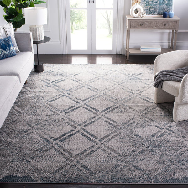 Safavieh Reflection Plush Area Rug - Enhance Your Space With Elegant Grey And Blue Hues, Luxurious Comfort Grey ,Blue 80% Polypropylene,20% Polyester Rftc226f-6