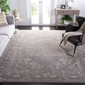 Safavieh Reflection Elegant Area Rug - Durable Power-loomed Design In Sophisticated Grey And Cream Aesthetic Dark Grey ,Cream 80% Polypropylene,20% Polyester Rftc664b-28