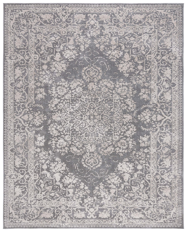 Safavieh Reflection Elegant Area Rug - Durable Power-loomed Design In Sophisticated Grey And Cream Aesthetic Dark Grey ,Cream 80% Polypropylene,20% Polyester Rftc664b-28