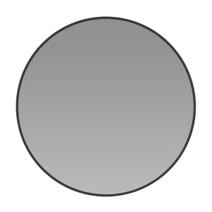 English Elm Julianne Elegant Round Metal Framed Wall Mirror - Timeless Accent for Bathroom, Entryway & Living Spaces Black 20" Round RH-M003-RD50MB-BK-GG