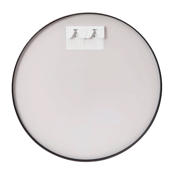 English Elm Julianne Elegant Round Metal Framed Wall Mirror - Timeless Accent for Bathroom, Entryway & Living Spaces Black 20" Round RH-M003-RD50MB-BK-GG