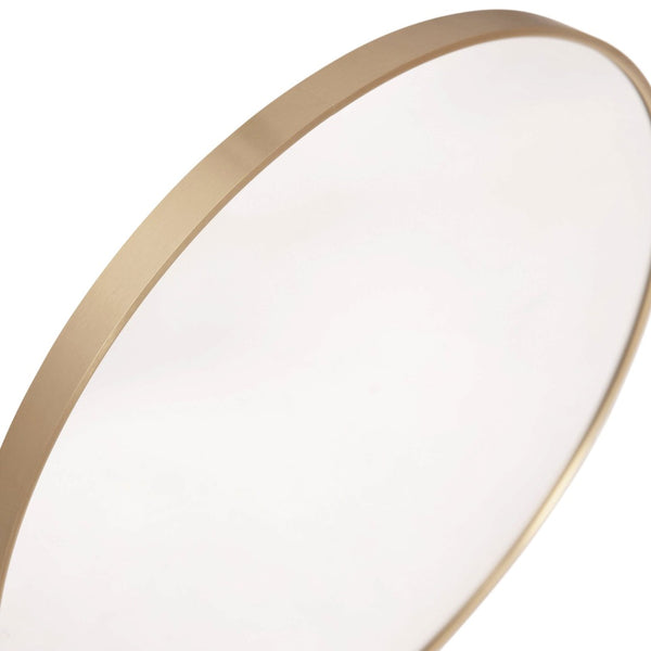 English Elm Julianne Elegant Round Metal Framed Wall Mirror - Timeless Accent for Bathroom, Entryway & Living Spaces Gold 24" Round RH-M003-RD60BB-GD-GG