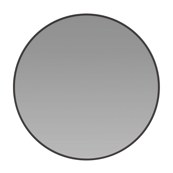 English Elm Julianne Elegant Round Metal Framed Wall Mirror - Timeless Accent for Bathroom, Entryway & Living Spaces Black 30" Round RH-M003-RD76MB-BK-GG