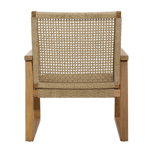 Karina Living Fay Comfortable Occasional Chair - Stylish Teak & Woven Hyacinth for Modern Living Spaces & Patios RIV10012-NAT