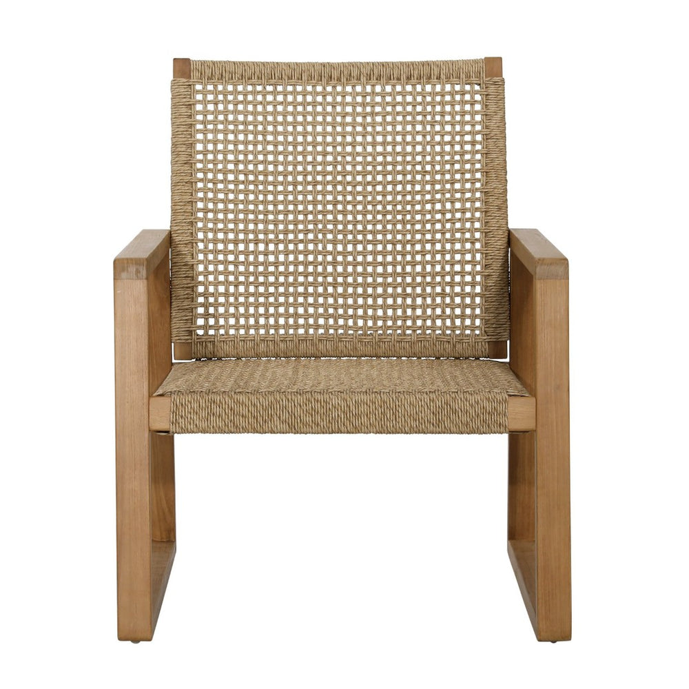 Karina Living Fay Comfortable Occasional Chair - Stylish Teak & Woven Hyacinth for Modern Living Spaces & Patios RIV10012-NAT