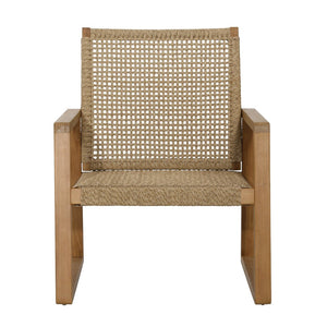 Karina Living Fay Comfortable Occasional Chair - Stylish Teak & Woven Hyacinth for Modern Living Spaces & Patios RIV10012-NAT