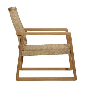 Karina Living Fay Comfortable Occasional Chair - Stylish Teak & Woven Hyacinth for Modern Living Spaces & Patios RIV10012-NAT