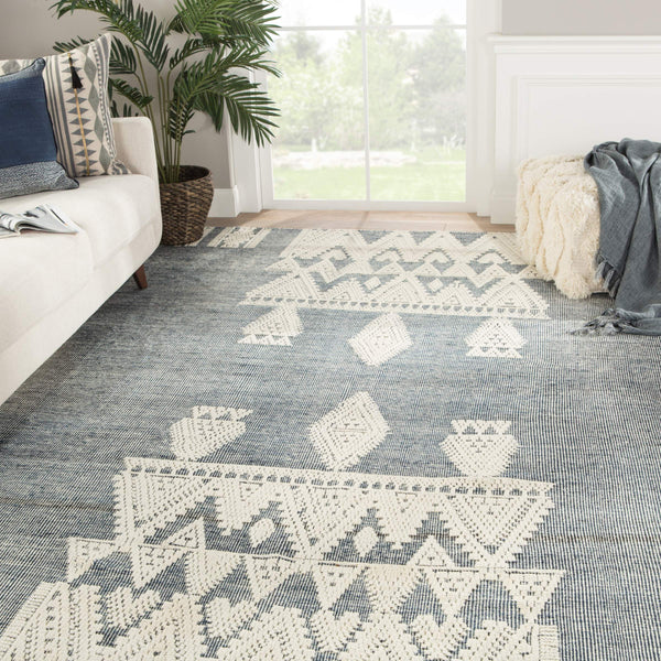 Jaipur Living Jaipur Living Torsby Hand-knotted Wool Tribal Rug Artisan Crafted for Bohemian Interiors Blue 9'X12' RUG141901