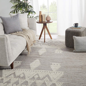 Jaipur Living Jaipur Living Torsby Hand-knotted Wool Tribal Rug Artisan Crafted for Bohemian Interiors Gray 9'X12' RUG146274