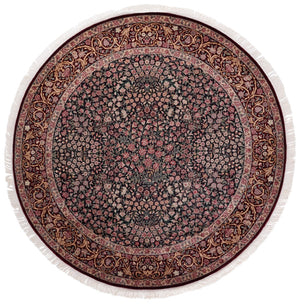 Safavieh Royal Kerman Luxurious Wool Area Rug - Elegant Design, Timeless Craftsmanship For Your Home Decor Black ,Red 100% Wool Pile Rk4a-10