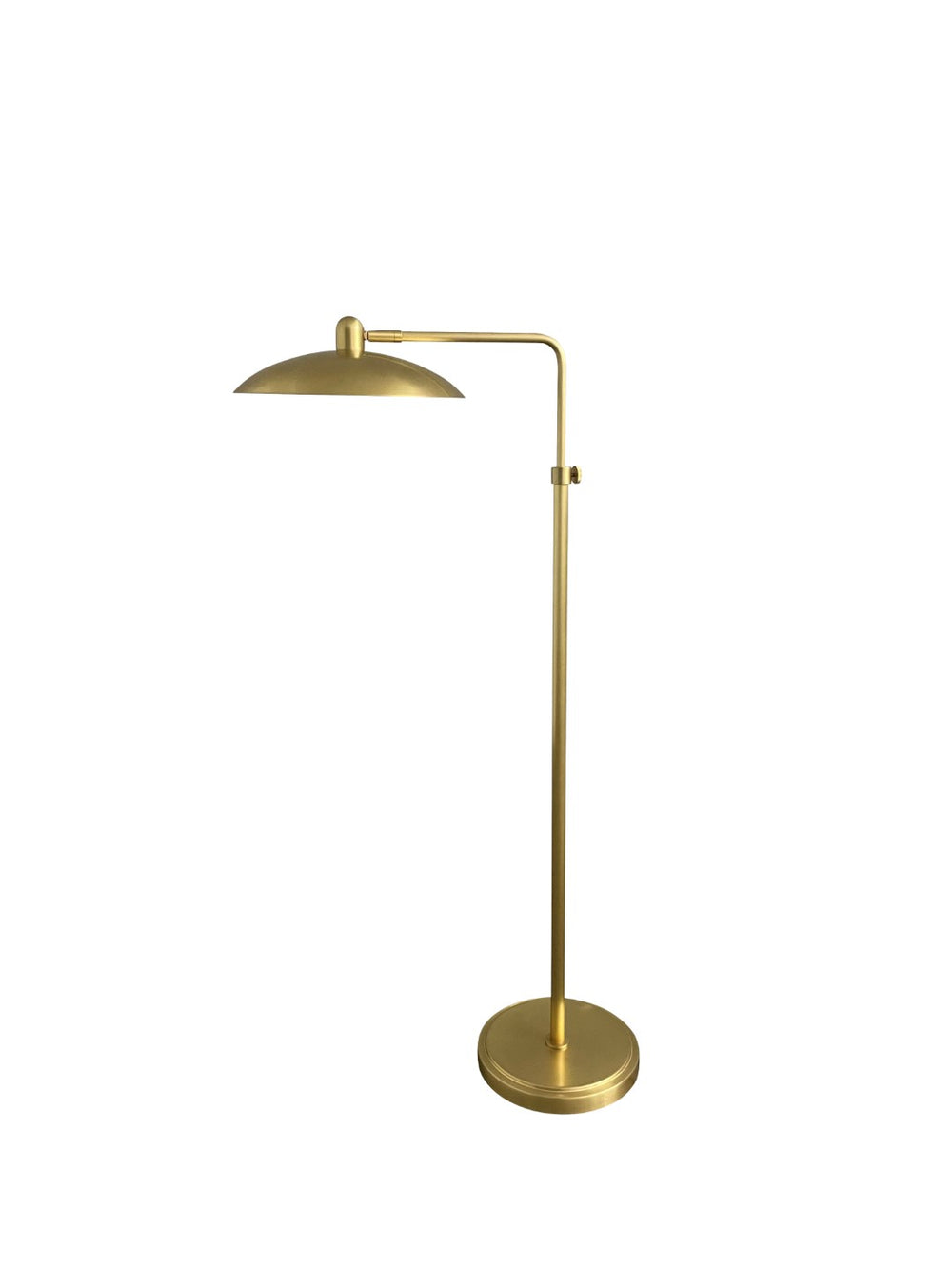 House Of Troy Ridgeline Stylish Adjustable Floor Lamp With Metal Dome Shade And Dimmer For Perfect Lighting Natural Brass Metal Rl200-ntb