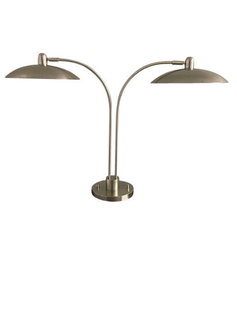 House Of Troy Ridgeline Stylish Task Table Lamp With Adjustable Arm And Chic Metal Dome Shade For Modern Spaces Satin Nickel Metal Rl252-sn