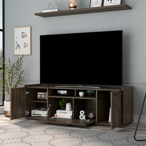 English Elm Lyon TV Stand for TVs up to 55" Dark Walnut — Storage Cabinet, Cable Management, 66 lb Capacity B07091937