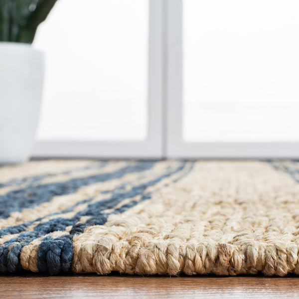 Safavieh Rlr Hand Knotted Area Rug – Coastal-inspired Natural Jute And Cotton Design For Elegant Interiors Harbor 90% Jute And 10% Cotton Rlr3351b-9