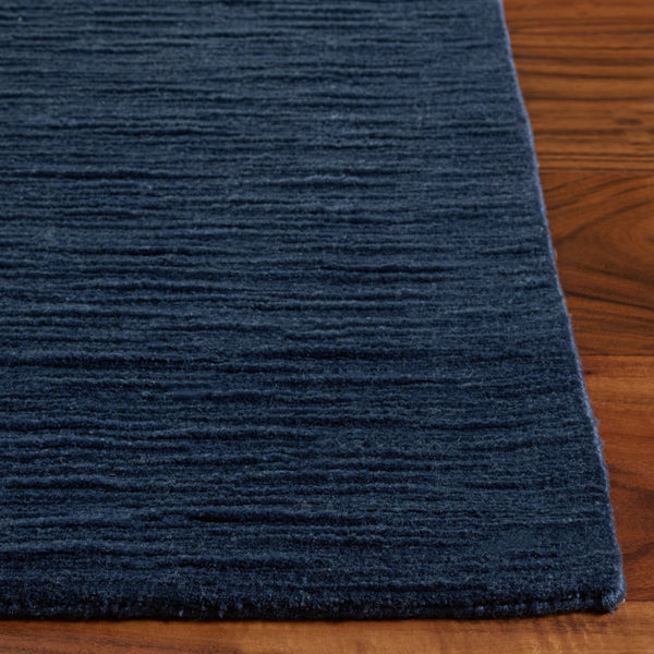 Safavieh Rlr Hand-Loomed Navy Wool Rug — Low-Profile 80% New Zealand Wool, Cotton Blend, Modern Minimalist Elegance 6'-0" x 9'-0" RLR4161N-6