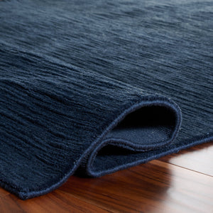 Safavieh Rlr Hand-Loomed Navy Wool Rug — Low-Profile 80% New Zealand Wool, Cotton Blend, Modern Minimalist Elegance 6'-0" x 9'-0" RLR4161N-6