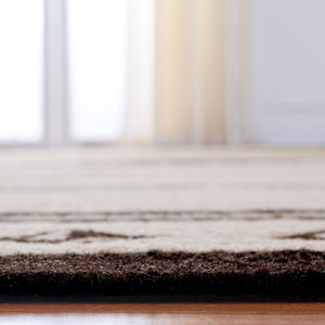 Safavieh Rlr Hand-Knotted Cream Area Rug Soumak Weave 80% Wool 20% Cotton Low Pile Elegant Minimalist DéCor 9'-0" x 12'-0" RLR5854A-9