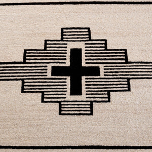 Safavieh Rlr Geometric Standing Crosses Accent In Ivory & Black — Wool-Cotton Soumak Weave For Warmth And Texture 6'-0" x 9'-0" RLR5854A-6