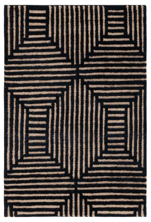 Safavieh Rlr Hand-knotted Wool And Silk Rug With Geometric Pattern - Luxurious Craftsmanship For Any Space Ebony 56% Wool And 44% Silk Rlr6723c-2