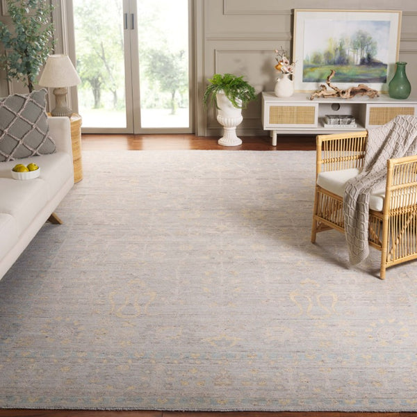 Safavieh Ralph Lauren Hand Knotted Wool Cotton Area Rug Classic Beige Grey Living Room 9' x 12' RLR6801B-9