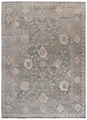 Safavieh Rlr Hand Knotted New Zealand Wool Flatweave Rug in Soft Blue and Ivory Tones 9'-0" x 12'-0" RLR6844M-9