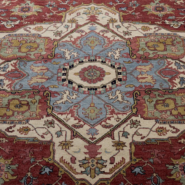 Safavieh Rlr Hand Knotted Wool Cotton Area Rug Rich Red Traditional Living Room Accent 9' x 12' RLR9601Q-9