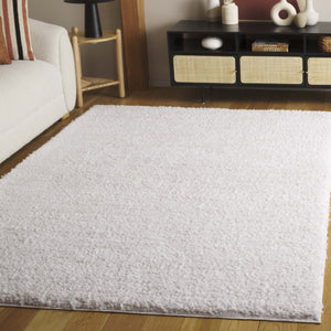 Safavieh Rumi Luxurious Round Shag Area Rug - Elegant Ivory Beige Design For Cozy Home Spaces 6ft 7in Ivory ,Light Beige Polyester Rms110a-8