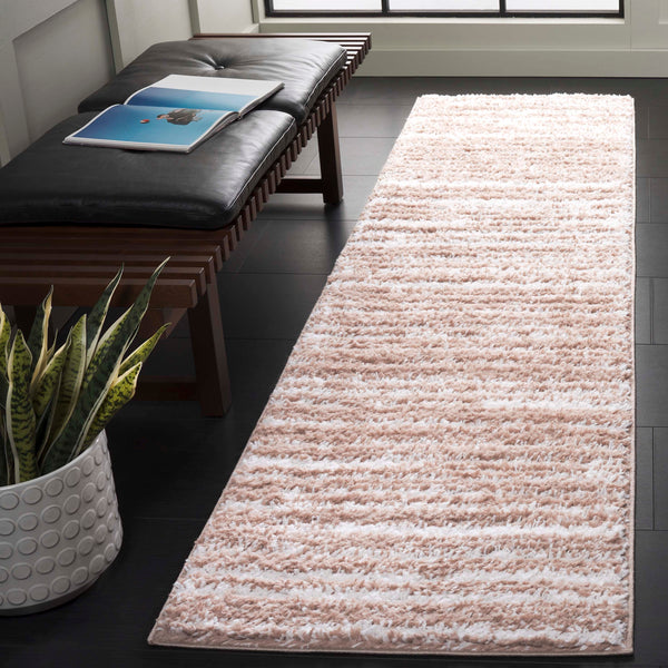 Safavieh Rumi Luxurious Round Shag Area Rug - Elegant Ivory Beige Design For Cozy Home Spaces 6ft 7in Ivory ,Beige Polyester Rms110b-7sq