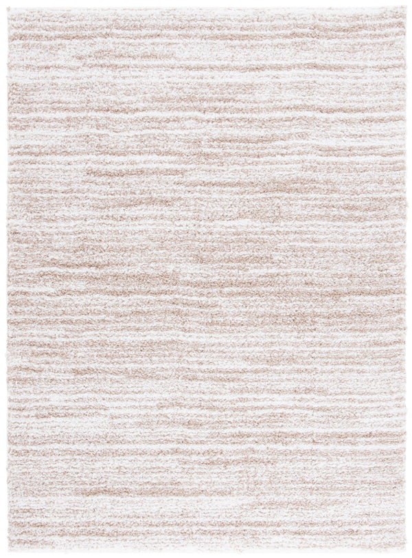 Safavieh Rumi Luxurious Round Shag Area Rug - Elegant Ivory Beige Design For Cozy Home Spaces 6ft 7in Ivory ,Beige Polyester Rms110b-7sq