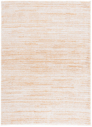 Safavieh Rumi Luxurious Round Shag Area Rug - Elegant Ivory Beige Design For Cozy Home Spaces 6ft 7in Gold ,Ivory Polyester Rms110d-8