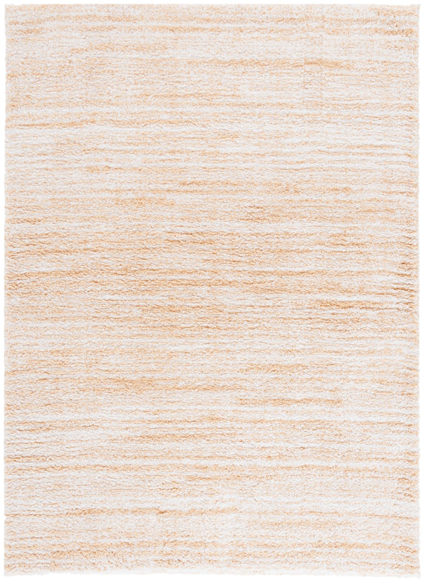 Safavieh Rumi Luxurious Round Shag Area Rug - Elegant Ivory Beige Design For Cozy Home Spaces 6ft 7in Gold ,Ivory Polyester Rms110d-8