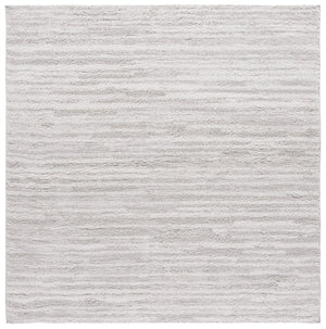 Safavieh Rumi Luxurious Round Shag Area Rug - Elegant Ivory Beige Design For Cozy Home Spaces 6ft 7in Light Grey ,Ivory Polyester Rms110f-28