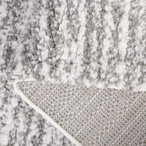 Safavieh Rumi Luxurious Round Shag Area Rug - Elegant Ivory Beige Design For Cozy Home Spaces 6ft 7in Dark Grey ,Ivory Polyester Rms110g-5