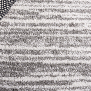 Safavieh Rumi Luxurious Round Shag Area Rug - Elegant Ivory Beige Design For Cozy Home Spaces 6ft 7in Dark Grey ,Ivory Polyester Rms110g-5