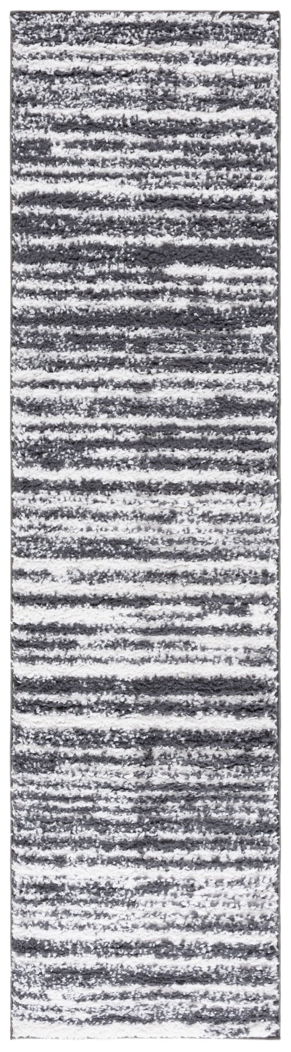 Safavieh Rumi Luxurious Round Shag Area Rug - Elegant Ivory Beige Design For Cozy Home Spaces 6ft 7in Charcoal ,Ivory Polyester Rms110h-9